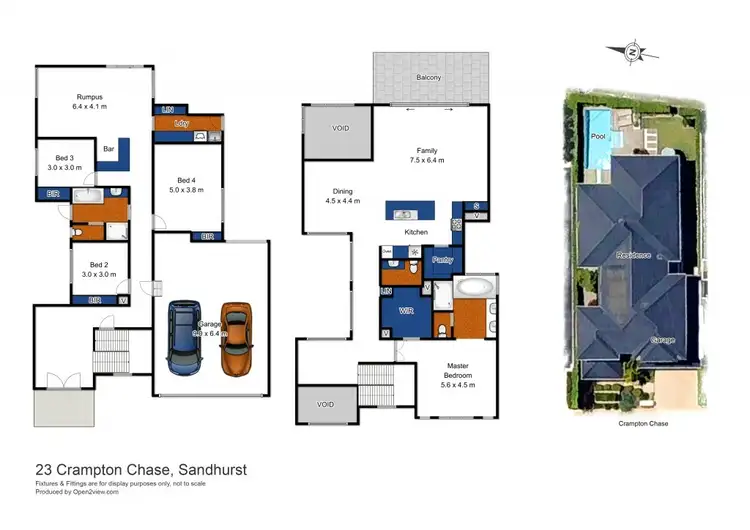 Floorplan of Homely house listing, 23 Crampton Chase, Sandhurst VIC 3977