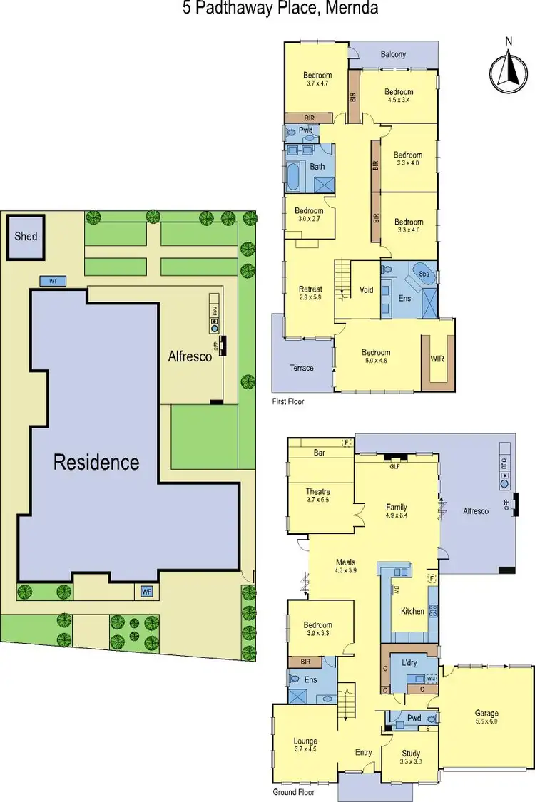 Floorplan of Homely house listing, 5 Padthaway Place, Mernda VIC 3754
