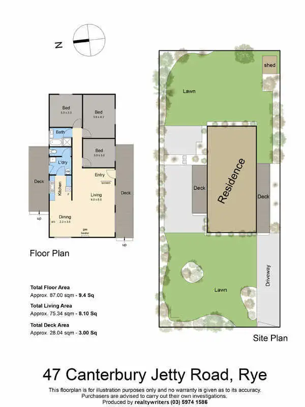 Floorplan of Homely house listing, 47 Canterbury Jetty Road, Rye VIC 3941