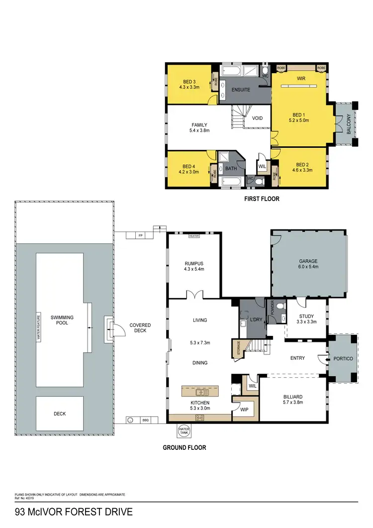Floorplan of Homely house listing, 93 McIvor Forest Drive, Junortoun VIC 3551