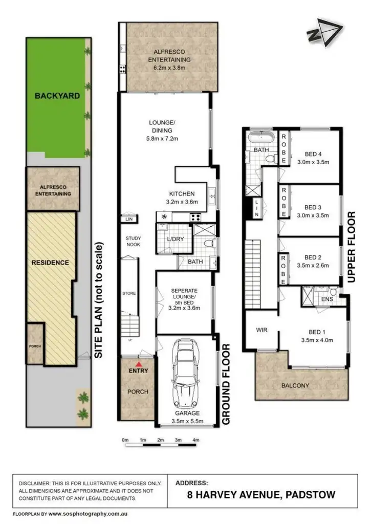 Floorplan of Homely semi-detached listing, 8 & 8A Harvey Avenue, Padstow NSW 2211