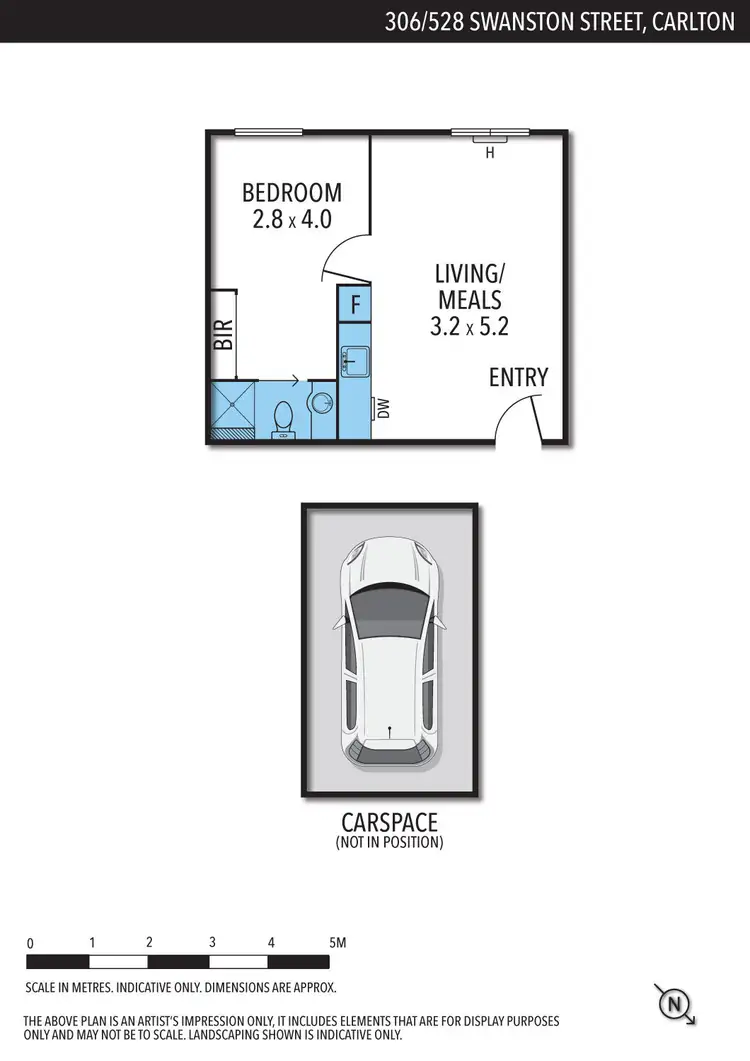 Floorplan of Homely apartment listing, 306/528 Swanston Street, Carlton VIC 3053