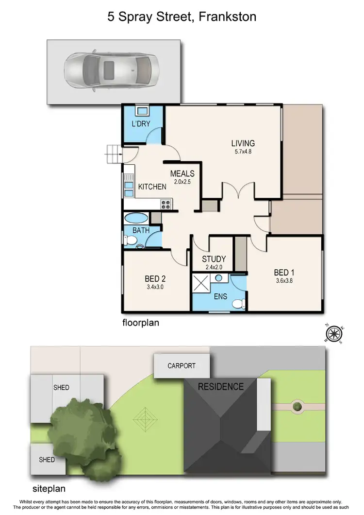 Floorplan of Homely house listing, 5 Spray Street, Frankston VIC 3199