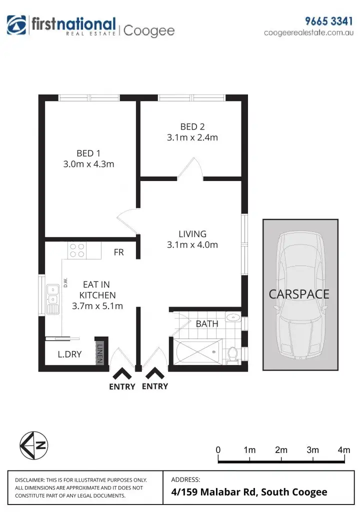 Floorplan of Homely unit listing, 4/159 Malabar Road, South Coogee NSW 2034