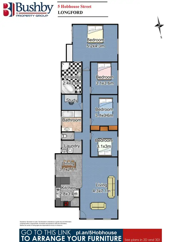 Floorplan of Homely house listing, 5 Hobhouse Street, Longford TAS 7301