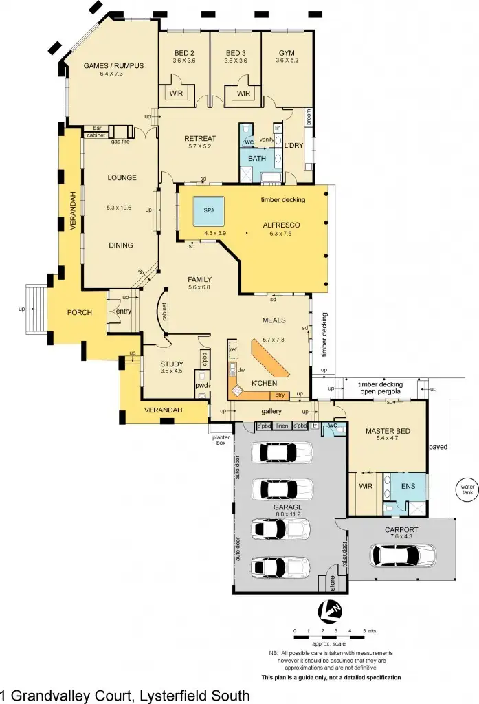 Floorplan of Homely house listing, 1 Grand Valley Court, Lysterfield South VIC 3156