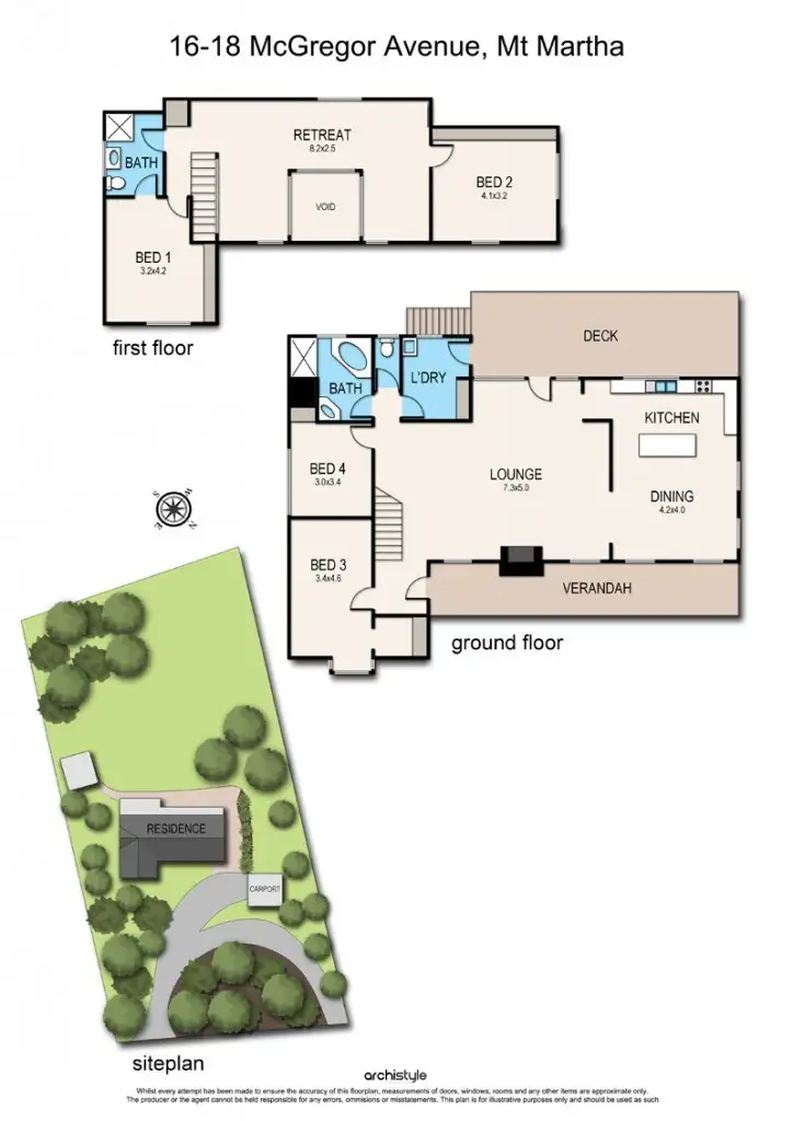 Floorplan of Homely house listing, 16-18 McGregor Avenue, Mount Martha VIC 3934