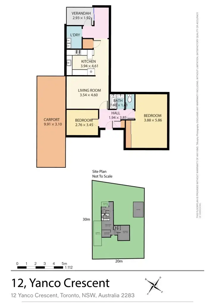 Floorplan of Homely house listing, 12 Yanco Crescent, Toronto NSW 2283
