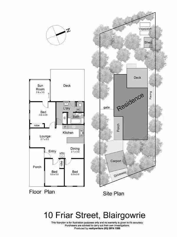 Floorplan of Homely house listing, 10 Friar Street, Blairgowrie VIC 3942