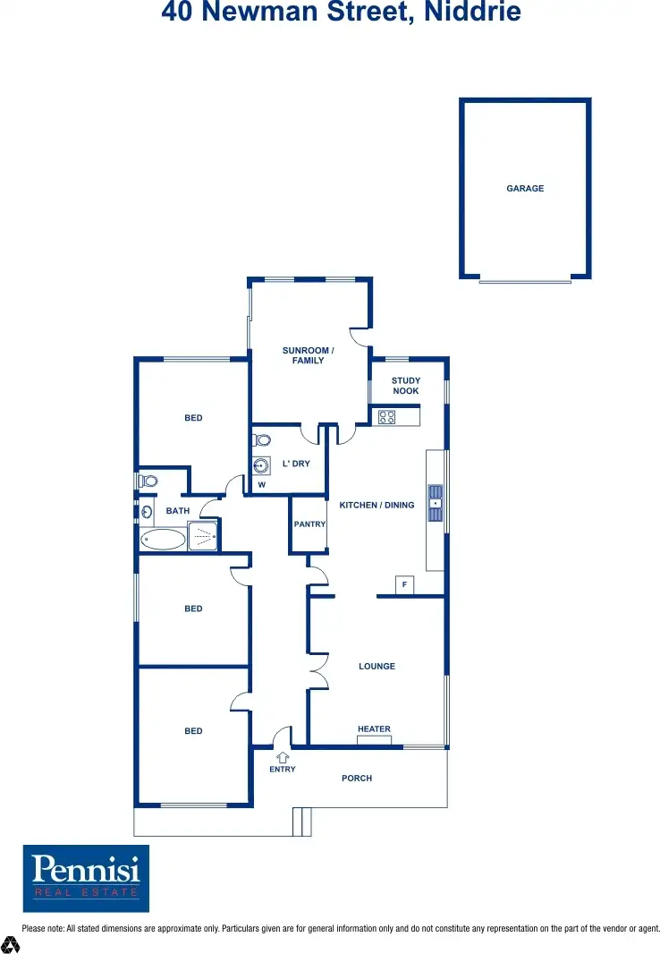 Floorplan of Homely house listing, 40 Newman Street, Niddrie VIC 3042