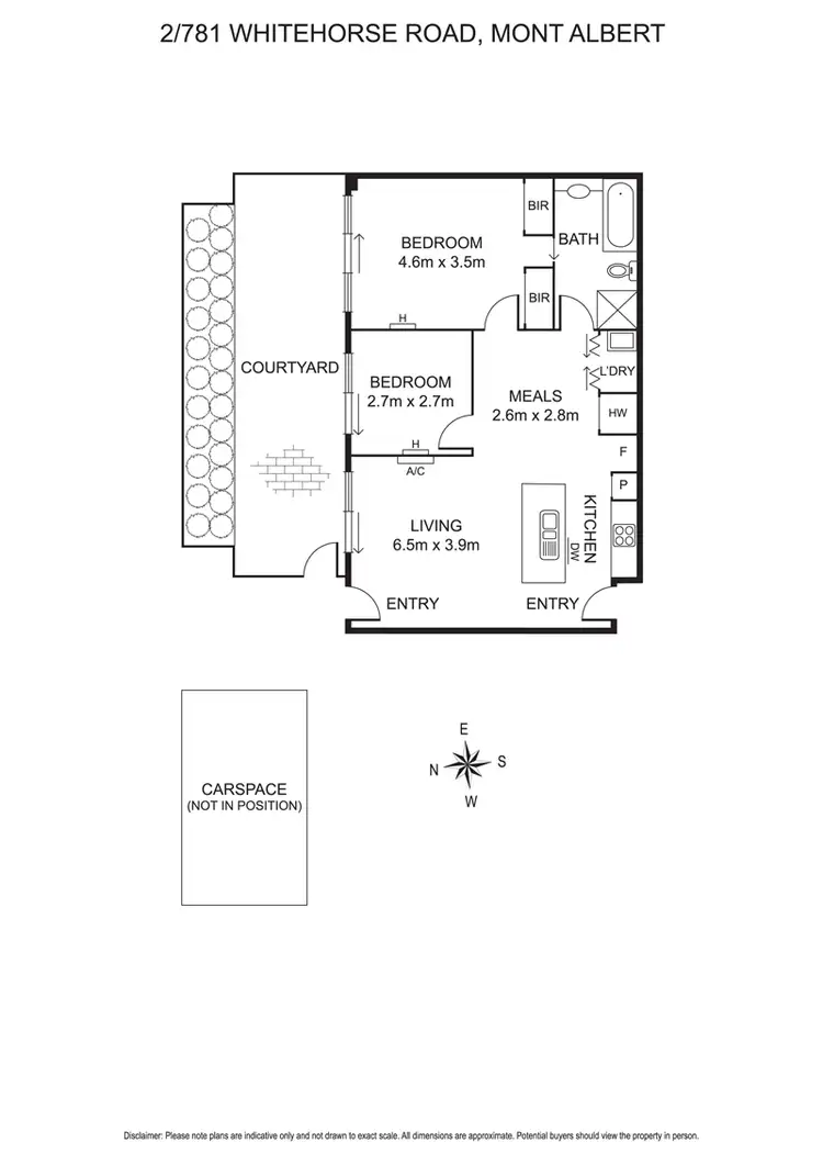 Floorplan of Homely apartment listing, 2/781 Whitehorse Road, Mont Albert VIC 3127