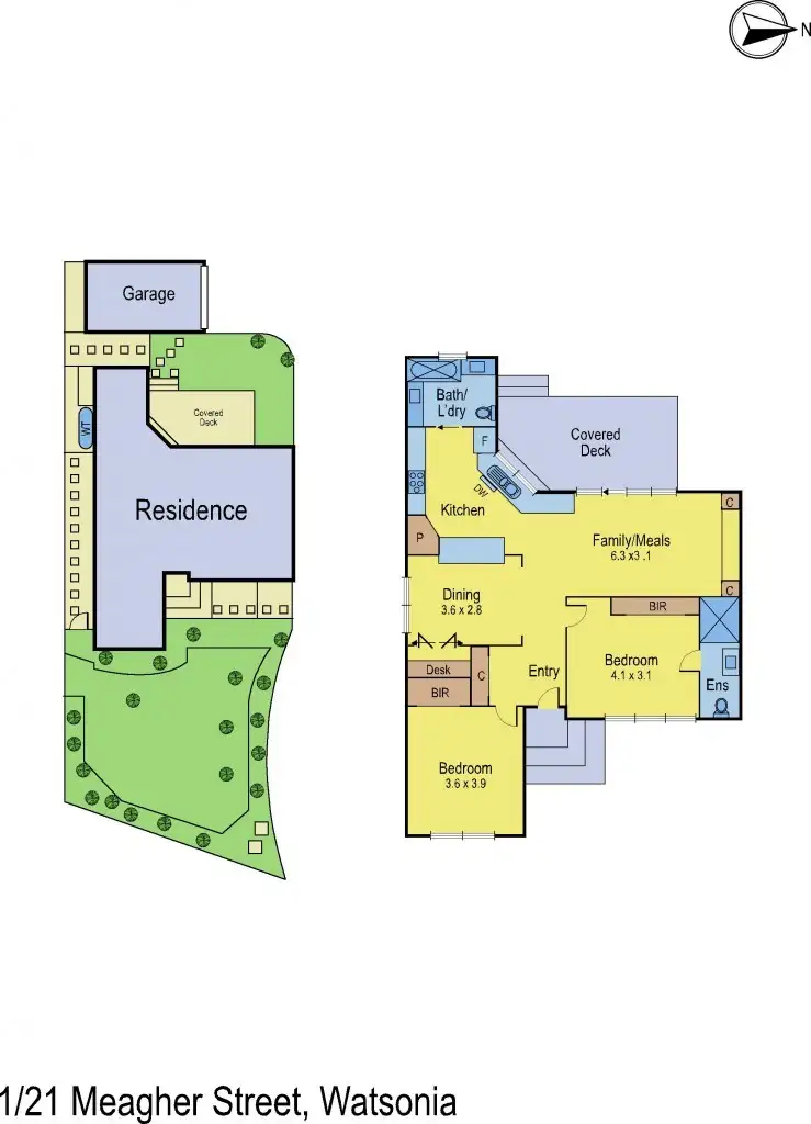 Floorplan of Homely house listing, 1/21 Meagher Street, Watsonia VIC 3087