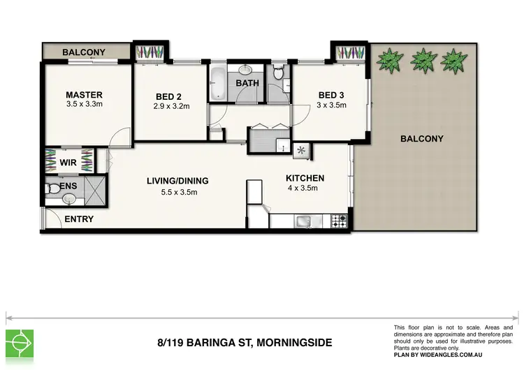 Floorplan of Homely unit listing, 8/119 Baringa Street, Morningside QLD 4170