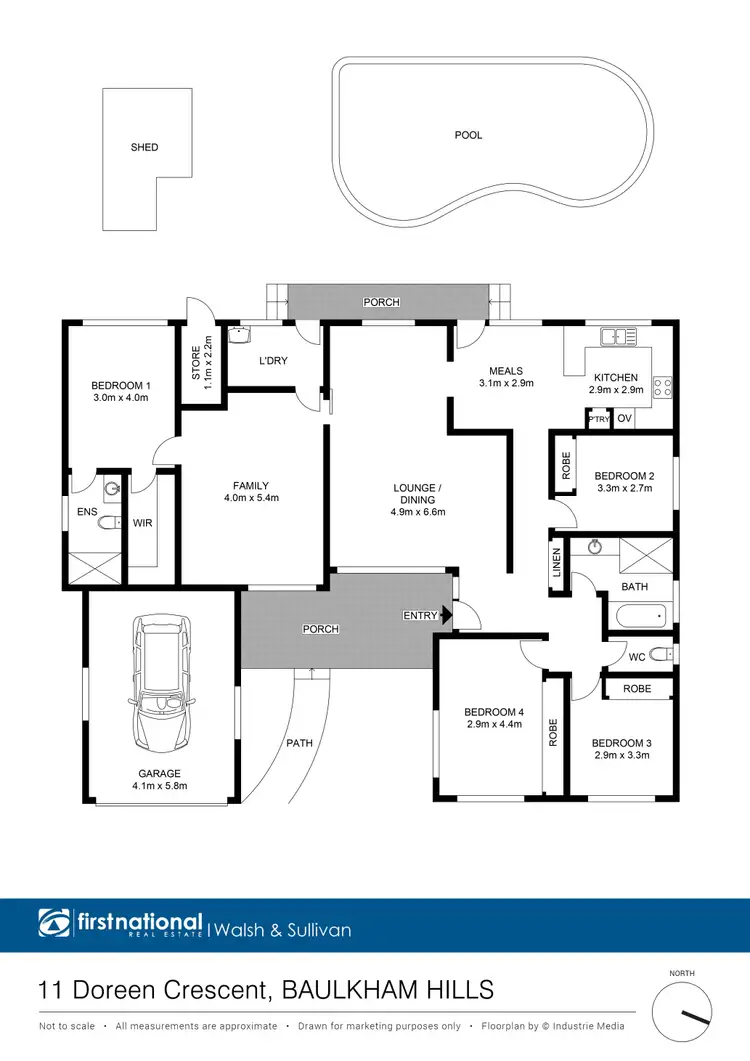 Floorplan of Homely house listing, 11 Doreen Crescent, Baulkham Hills NSW 2153