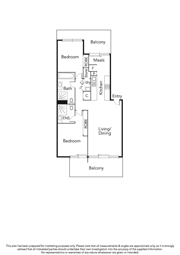 Floorplan of Homely apartment listing, 4/153 Beach Street, Port Melbourne VIC 3207
