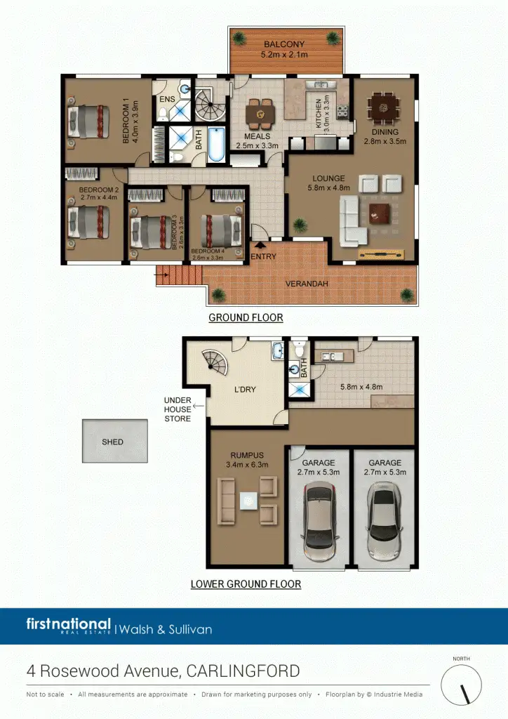 Floorplan of Homely house listing, 4 Rosewood Ave, Carlingford NSW 2118