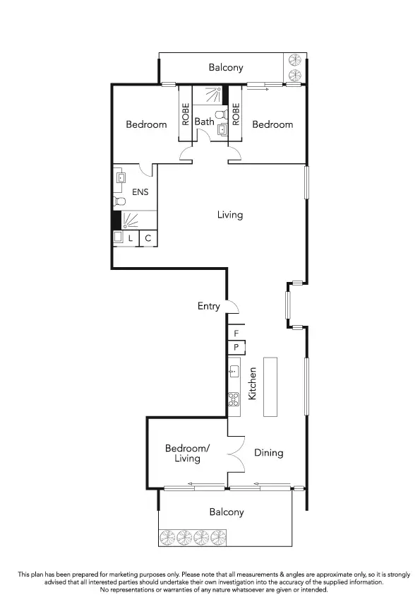 Floorplan of Homely apartment listing, 502/63-69 Rouse Street, Port Melbourne VIC 3207