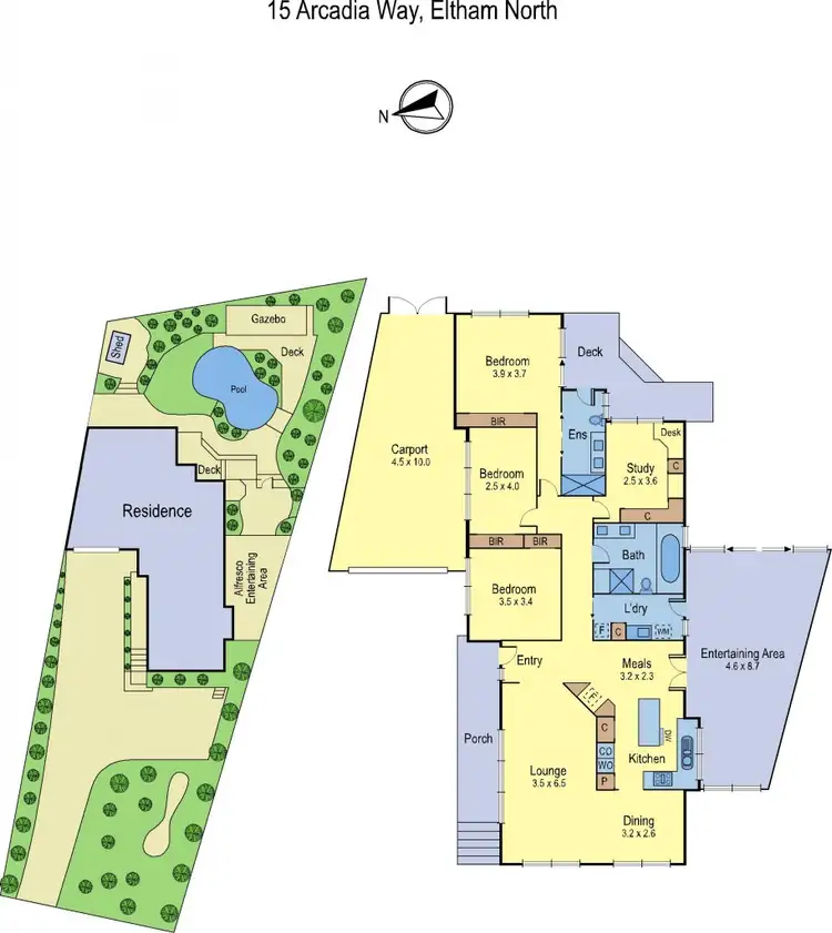 Floorplan of Homely house listing, 15 Arcadia Way, Eltham North VIC 3095