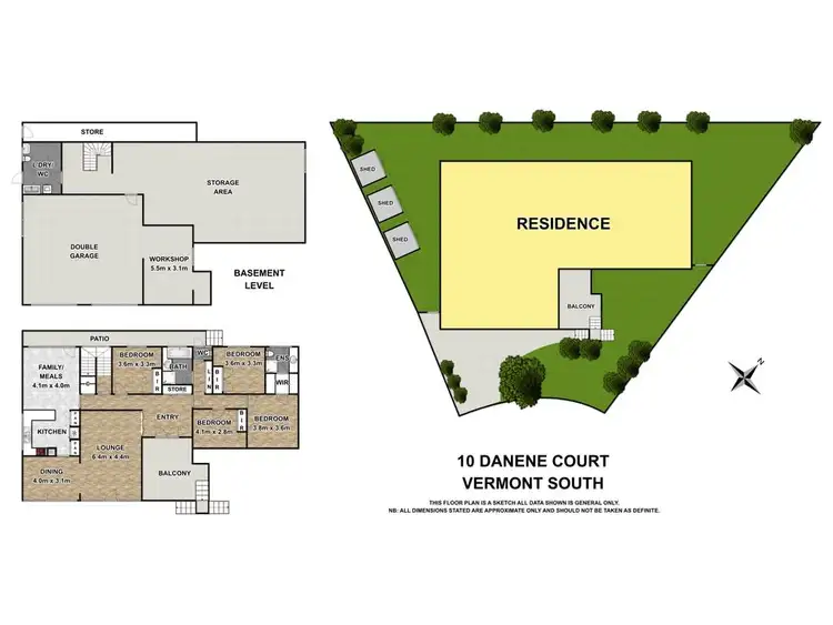 Floorplan of Homely house listing, 10 Danene Court, Vermont South VIC 3133