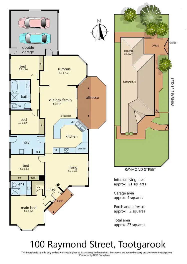 Floorplan of Homely house listing, 100 Raymond St, Tootgarook VIC 3941