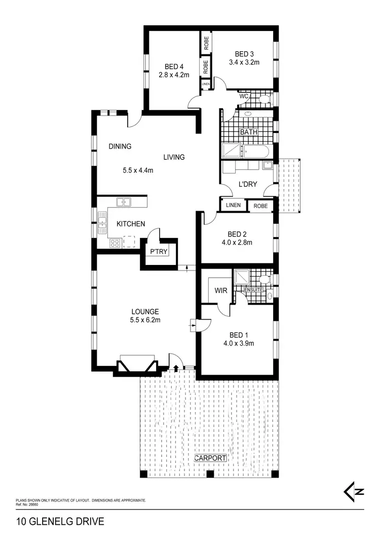Floorplan of Homely house listing, 10 Glenelg Drive, Maiden Gully VIC 3551