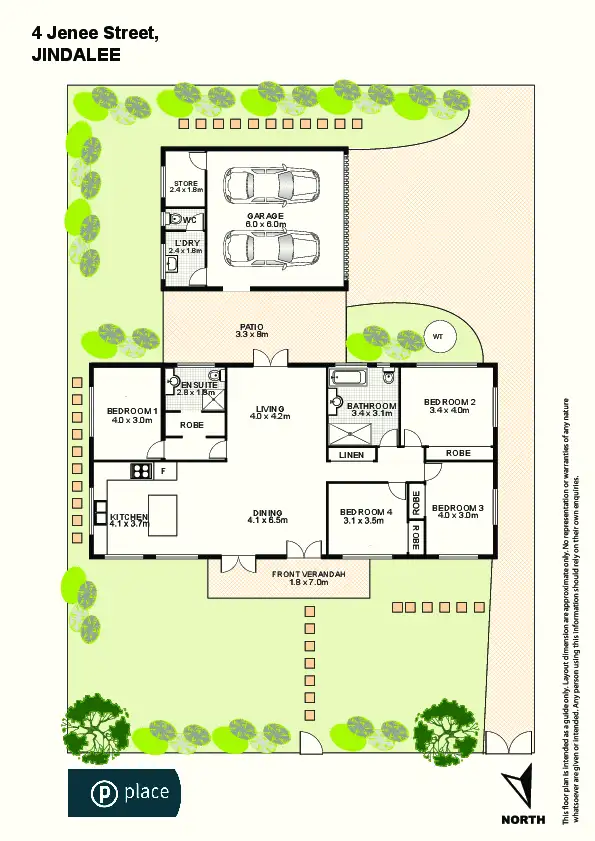 Floorplan of Homely house listing, 4 Jenee Street, Jindalee QLD 4074
