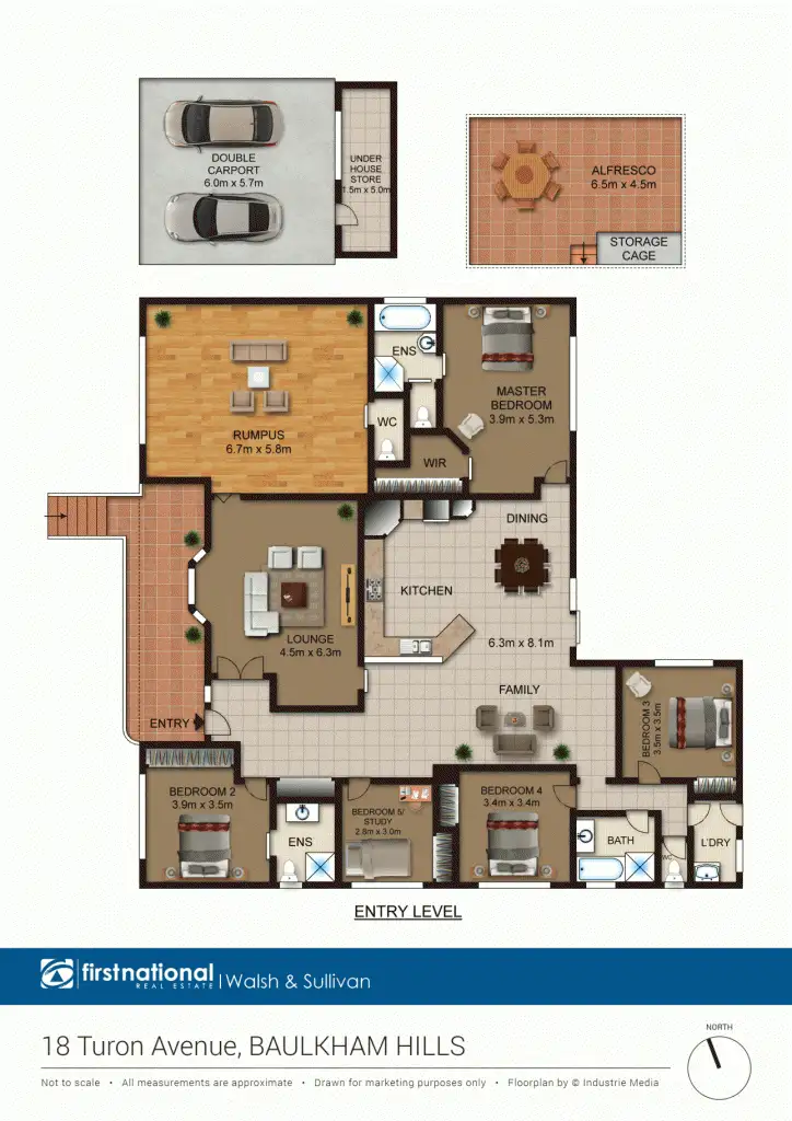 Floorplan of Homely house listing, 18 Turon Ave, Baulkham Hills NSW 2153