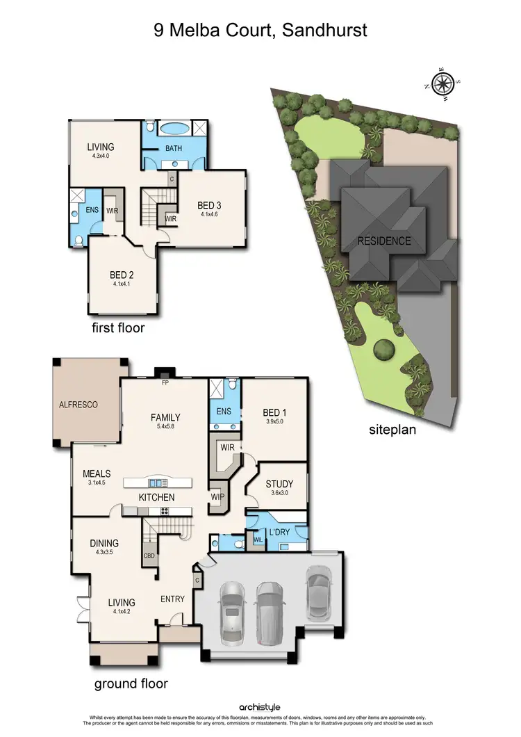 Floorplan of Homely house listing, 9 Melba Court, Sandhurst VIC 3977