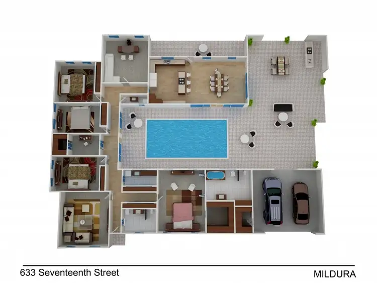Floorplan of Homely house listing, 633 Seventeenth Street, Mildura VIC 3500