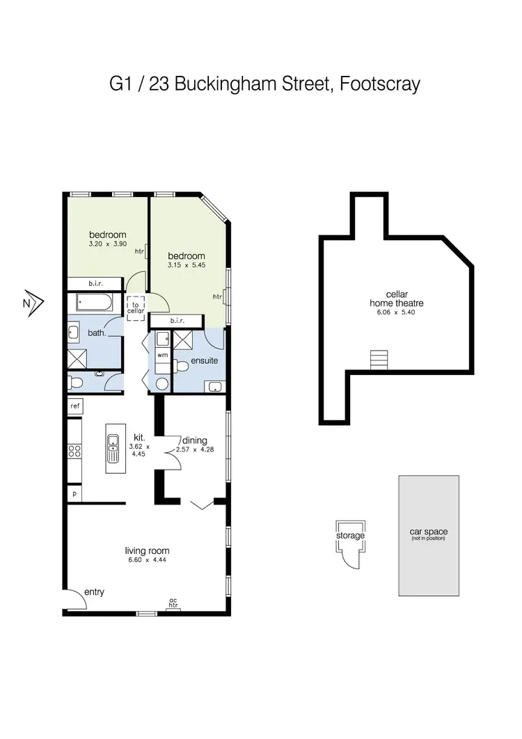 Floorplan of Homely apartment listing, G1/23 Buckingham Street, Footscray VIC 3011