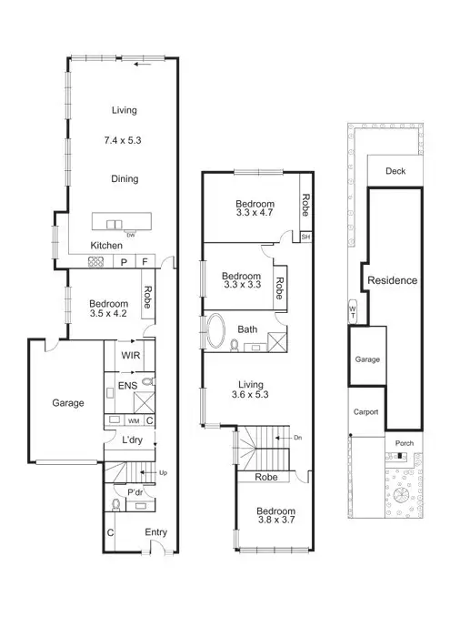 Floorplan of Homely townhouse listing, 15A England Street, Bentleigh East VIC 3165