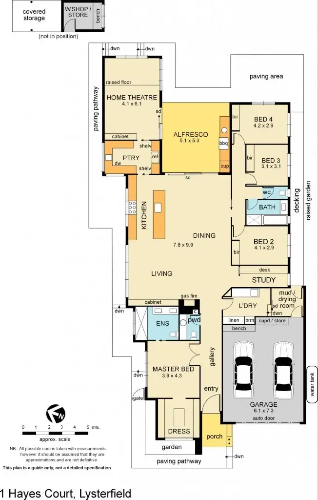 Floorplan of Homely house listing, 1 Hayes Court, Lysterfield VIC 3156