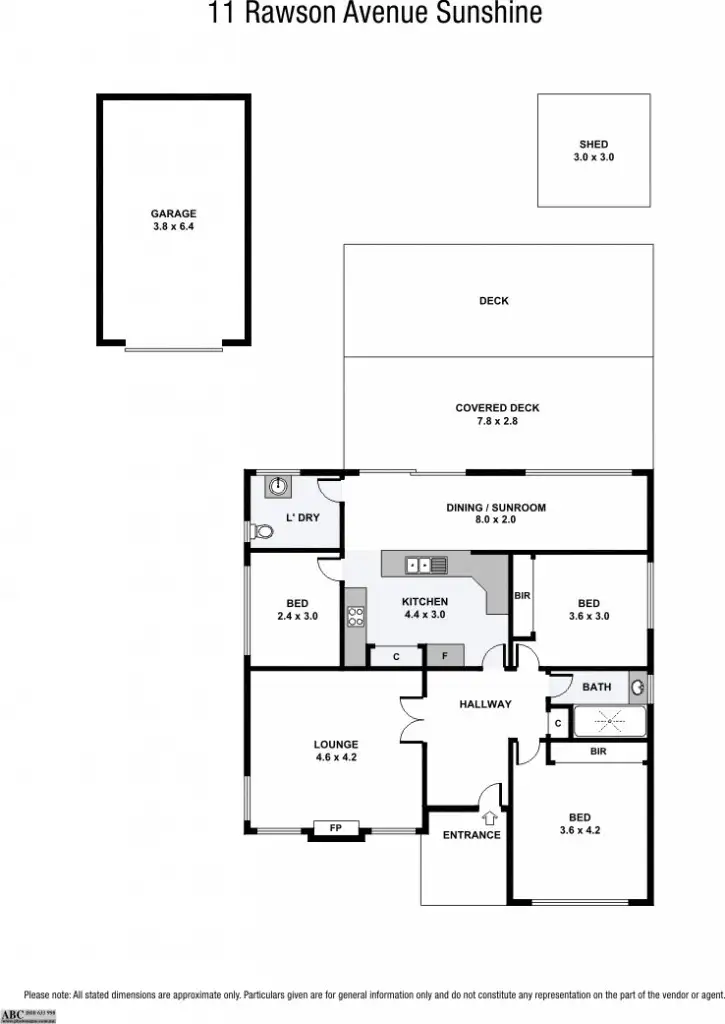 Floorplan of Homely house listing, 11 Rawson Avenue, Sunshine VIC 3020