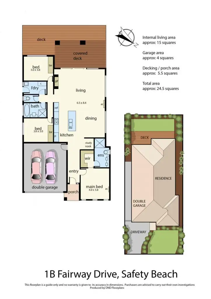 Floorplan of Homely house listing, 1B Fairway Drive, Safety Beach VIC 3936