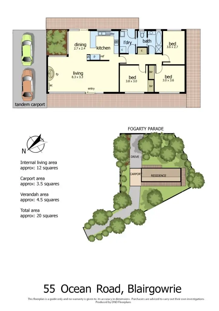 Floorplan of Homely house listing, 55 Ocean Road, Blairgowrie VIC 3942