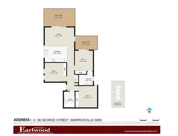 Floorplan of Homely apartment listing, 4/36 George Street, Marrickville NSW 2204