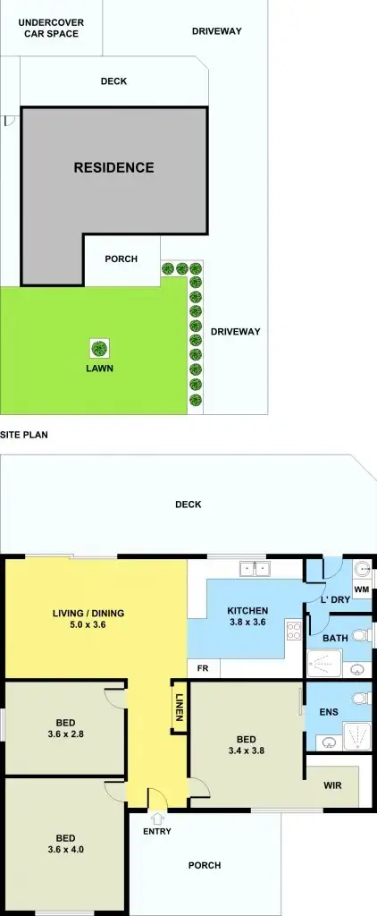 Floorplan of Homely unit listing, 1/32 David Street (Hadfield), Glenroy VIC 3046