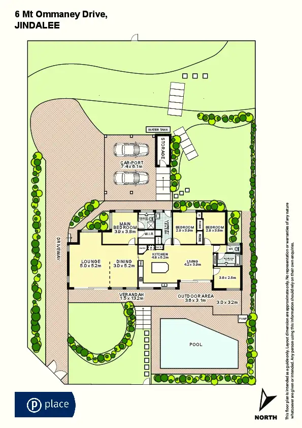 Floorplan of Homely house listing, 6 Mt Ommaney Drive, Jindalee QLD 4074