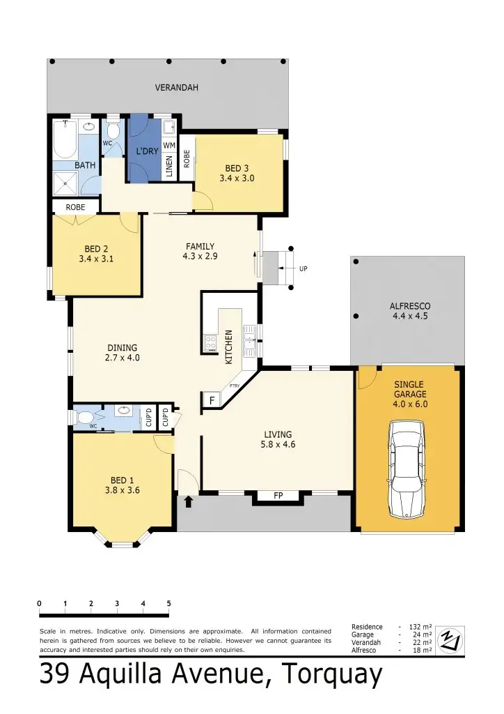 Floorplan of Homely house listing, 39 Aquilla Avenue, Torquay VIC 3228
