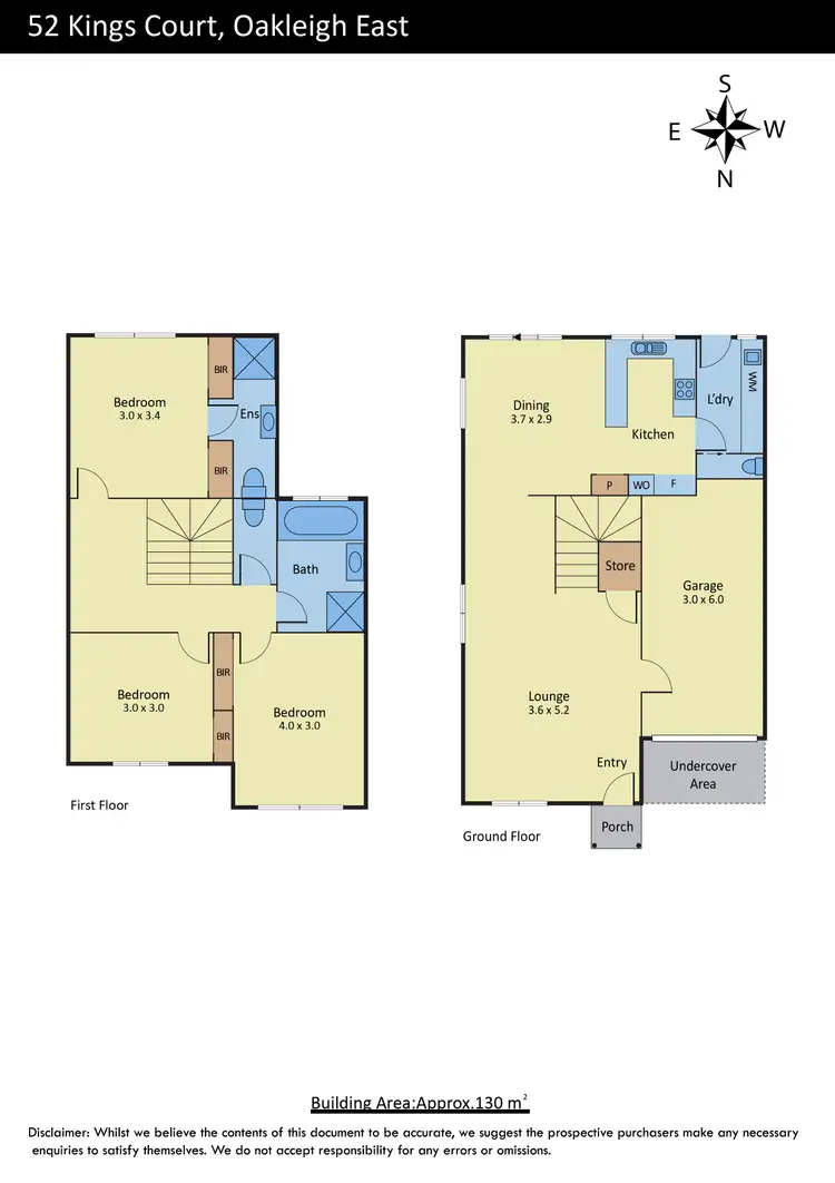 Floorplan of Homely townhouse listing, 52 Kings Court, Oakleigh East VIC 3166