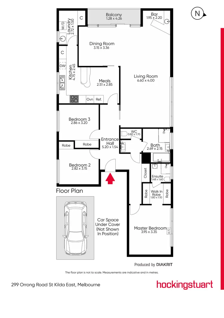 Floorplan of Homely apartment listing, 3/299 Orrong Road, St Kilda East VIC 3183