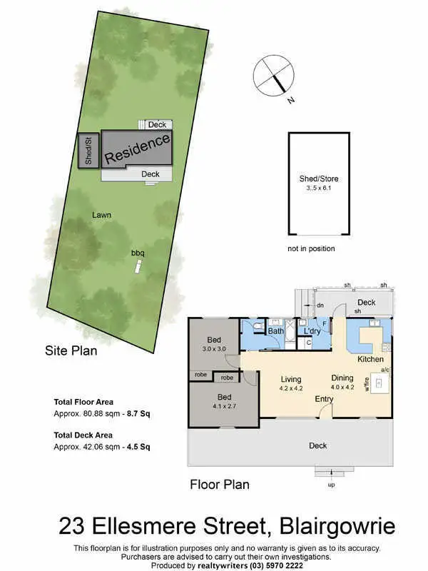 Floorplan of Homely house listing, 23 Ellesmere Street, Blairgowrie VIC 3942