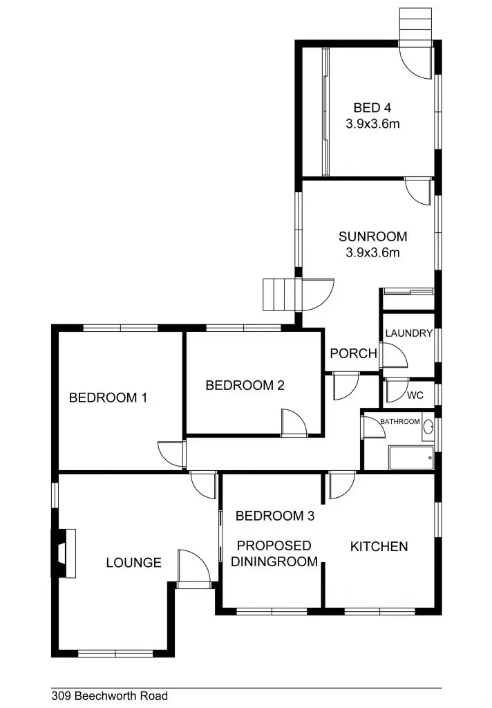 Floorplan of Homely house listing, 309 BEECHWORTH ROAD, Wodonga VIC 3690