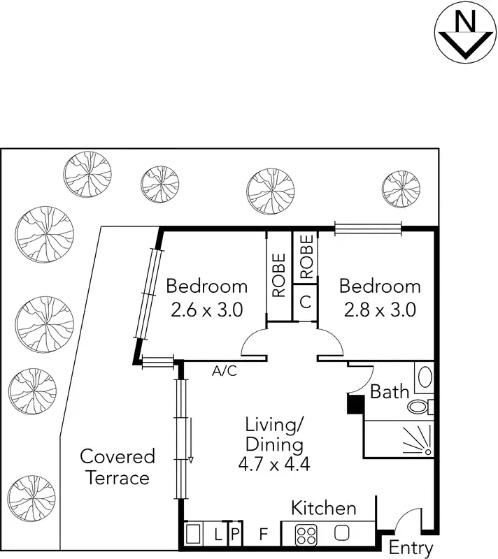 Floorplan of Homely apartment listing, 6/1526 High Street, Glen Iris VIC 3146
