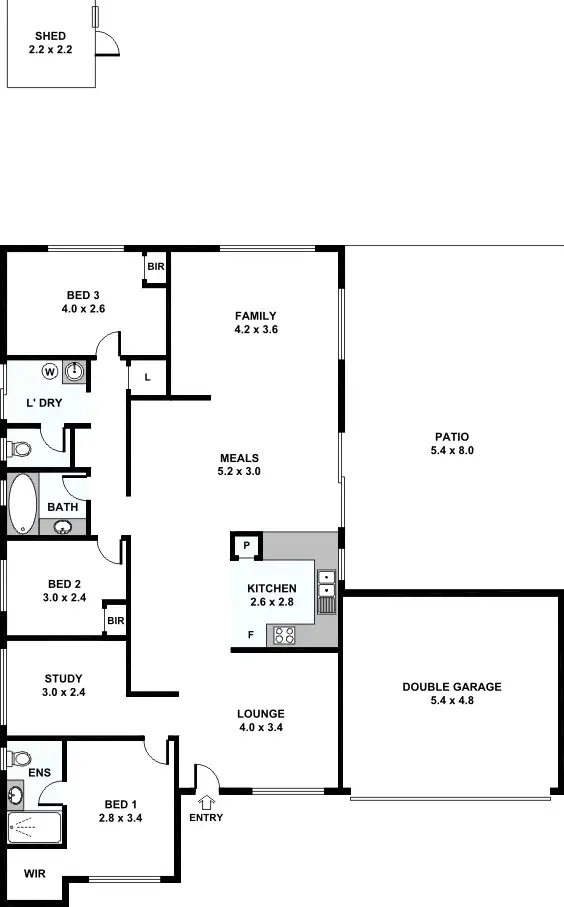 Floorplan of Homely house listing, 49 Wanaping Road, Kenwick WA 6107