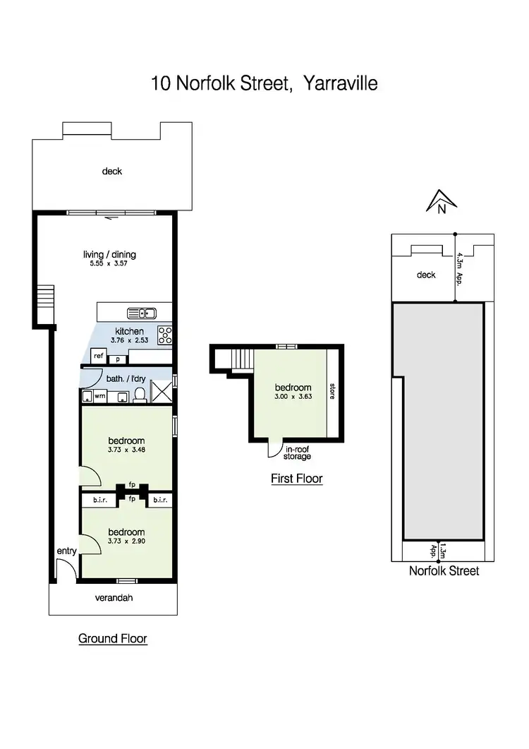 Floorplan of Homely house listing, 10 Norfolk Street, Yarraville VIC 3013