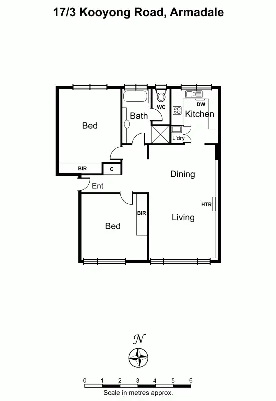 Floorplan of Homely apartment listing, 17/3 Kooyong Road, Armadale VIC 3143