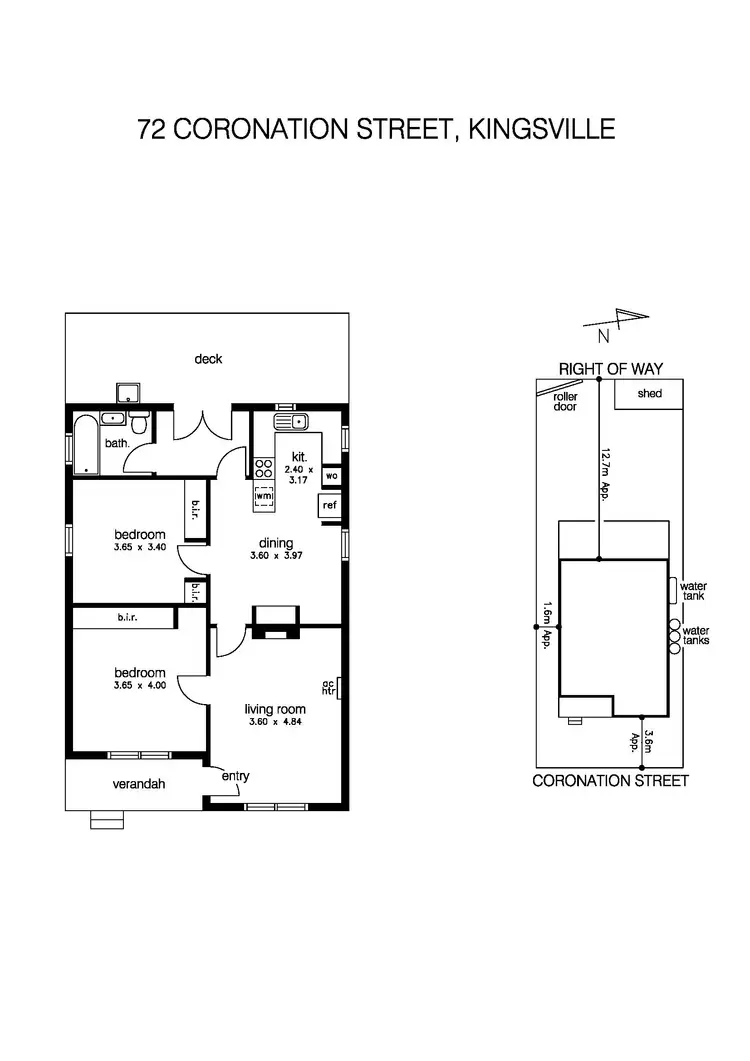 Floorplan of Homely house listing, 72 Coronation Street, Kingsville VIC 3012