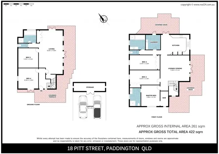 Floorplan of Homely house listing, 18 Pitt Street, Paddington QLD 4064