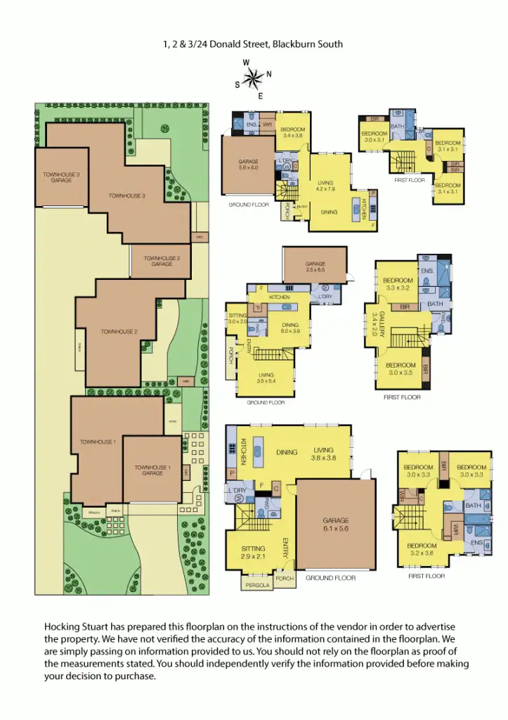 Floorplan of Homely townhouse listing, 3/24 Donald Street, Blackburn South VIC 3130